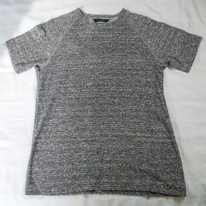 WINGS + HORN Men’s Crewneck T-shirt, Gray Terry Cloth Textured Crewneck, Small